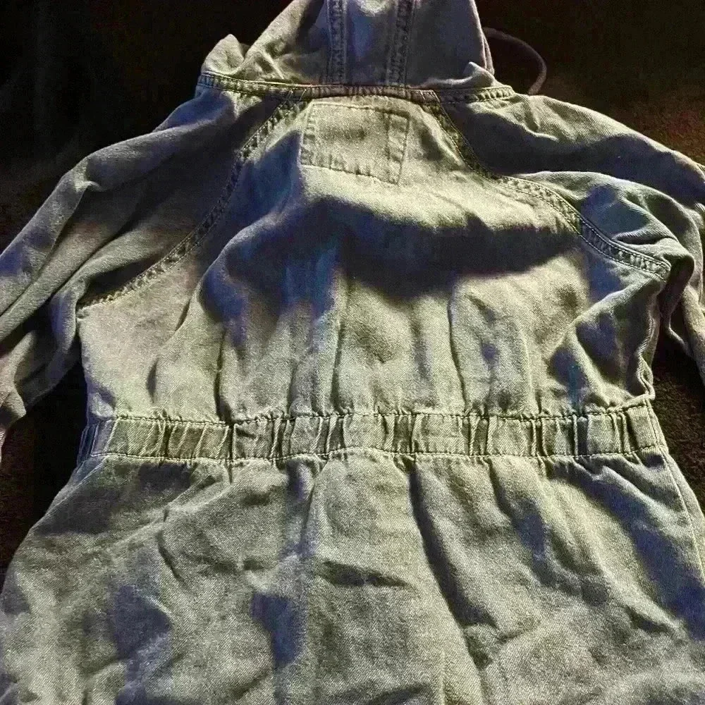 Vintage 1990’s GAP Jean Jacket with hood 12-24 months 100%Cotton